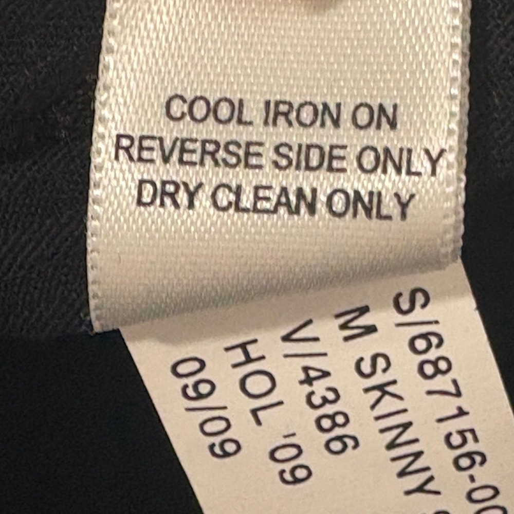 Banana Republic Martin Fit Black Skinny Dress Pants Womens 2 Stretch Zip Pockets - Picture 9 of 9